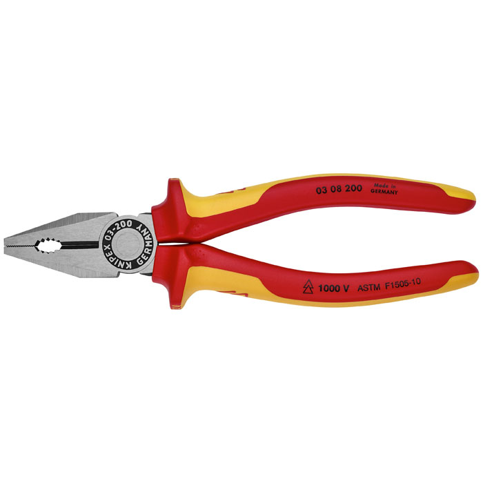 KNIPEX 03 08 200 SBA - Combination Pliers-1000V Insulated
