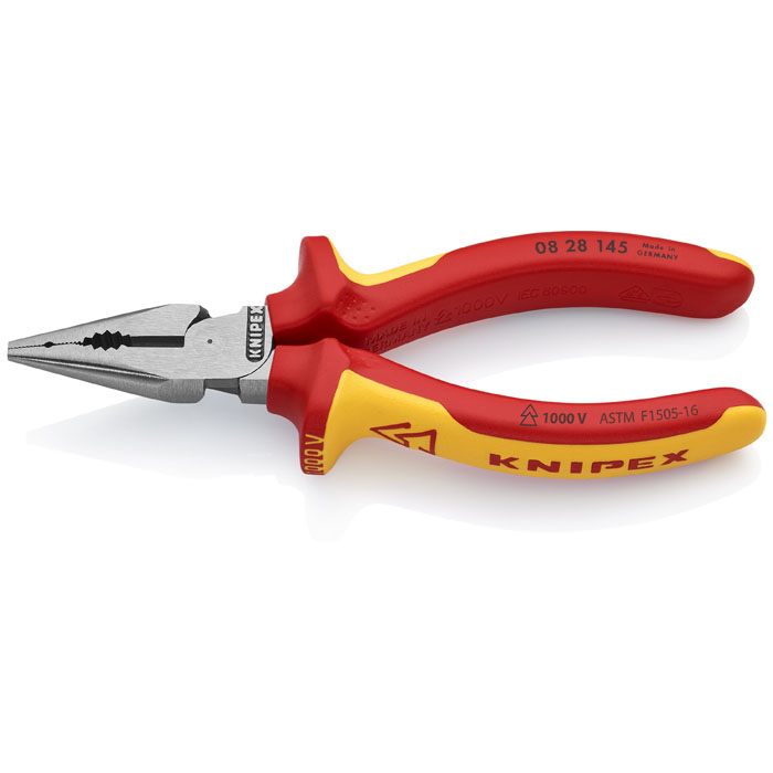 KNIPEX 08 28 145 SBA - Needle-Nose Combination Pliers-1000V Insulated