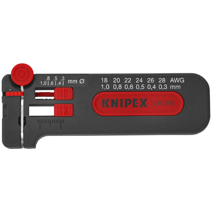 KNIPEX 12 80 100 SB - Mini Wire Stripper 18-28 AWG