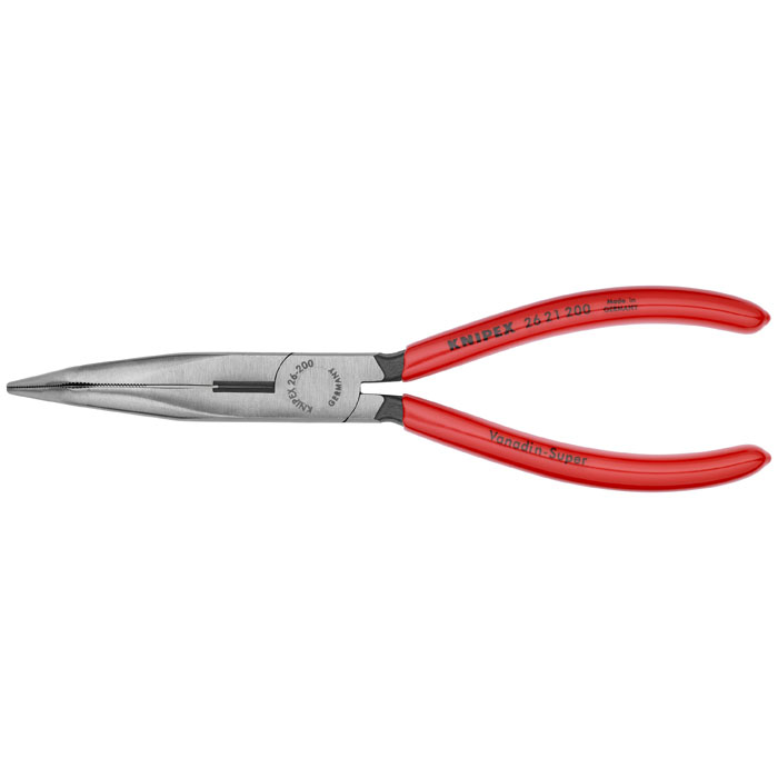 KNIPEX 26 21 200 - Long Nose 40 Degree Angled Pliers with Cutter