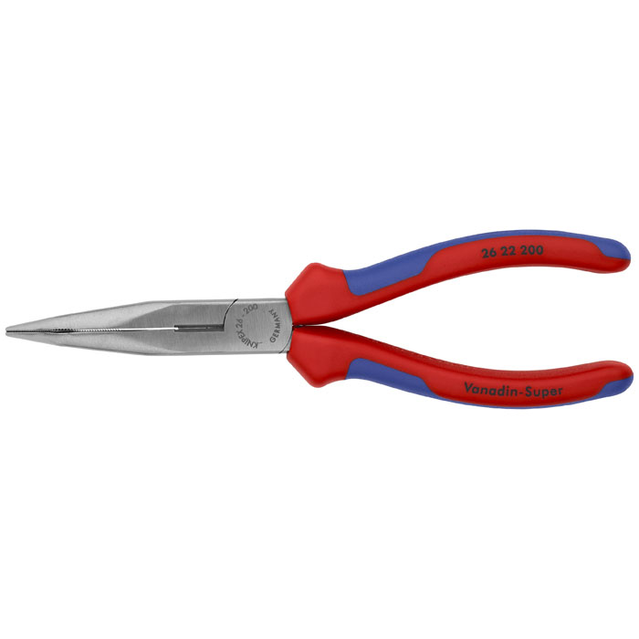 KNIPEX 26 22 200 SBA - Long Nose 40 Degree Angled Pliers with Cutter