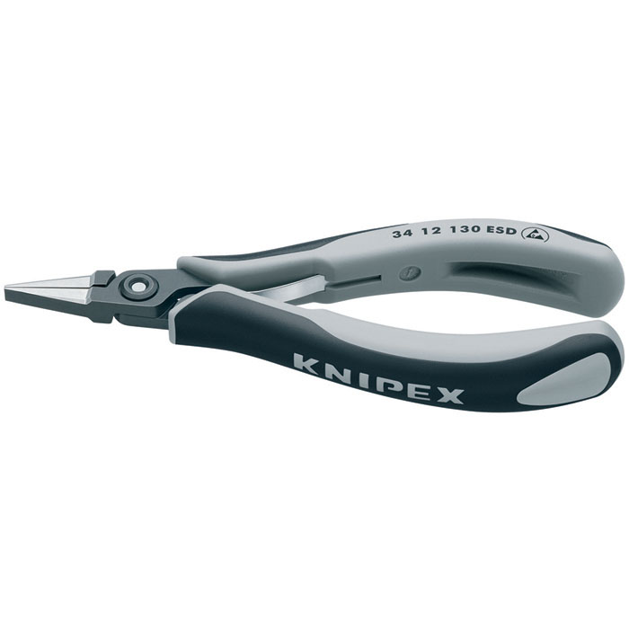 KNIPEX 34 12 130 ESD - Electronics Pliers-Flat Tips, ESD Handles