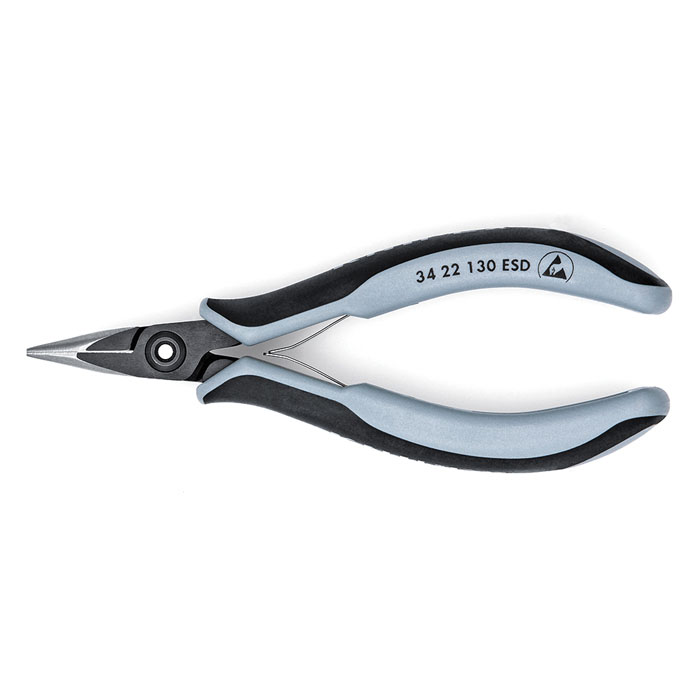 KNIPEX 34 22 130 ESD - Electronics Pliers-Half Round Tips, ESD Handles