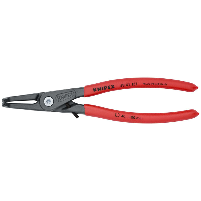 KNIPEX 48 41 J31 - Internal 90 Degree Angled Precision Snap Ring Pliers-Limiter
