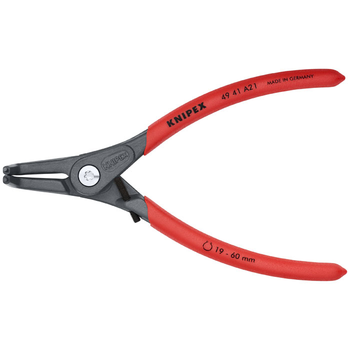 KNIPEX 49 41 A21 - External 90 Degree Angled Precision Snap Ring Pliers-Limiter