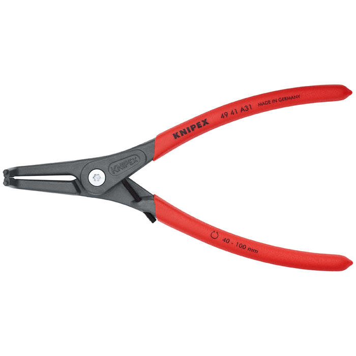 KNIPEX 49 41 A31 - External 90 Degree Angled Precision Snap Ring Pliers-Limiter