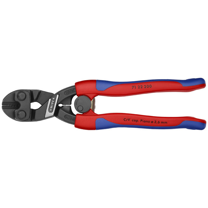 KNIPEX 71 22 200 SBA - CoBolt High Leverage 20 Degree Angled Compact Bolt Cutters