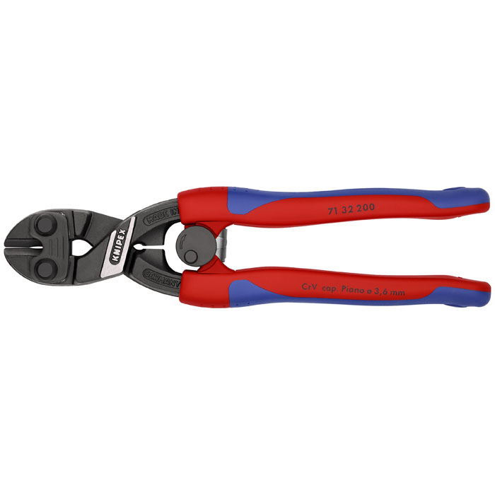 KNIPEX 71 32 200 - CoBolt High Leverage Compact Bolt Cutters-Notched Blade
