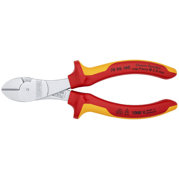 KNIPEX 74 06 160 - High Leverage Diagonal Cutters-1000V Insulated