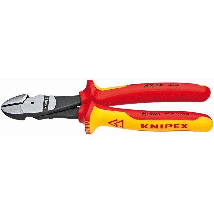 KNIPEX 74 08 200 US - High Leverage Diagonal Cutters-1000V Insulated