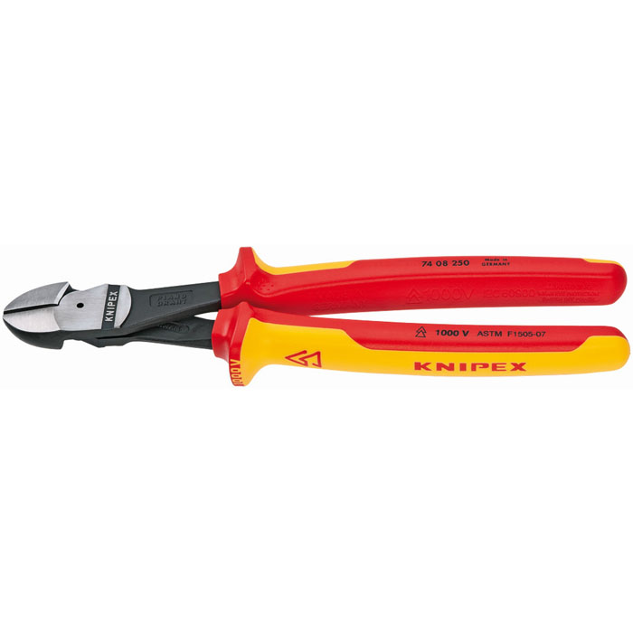 KNIPEX 74 08 250 US - High Leverage Diagonal Cutters-1000V Insulated