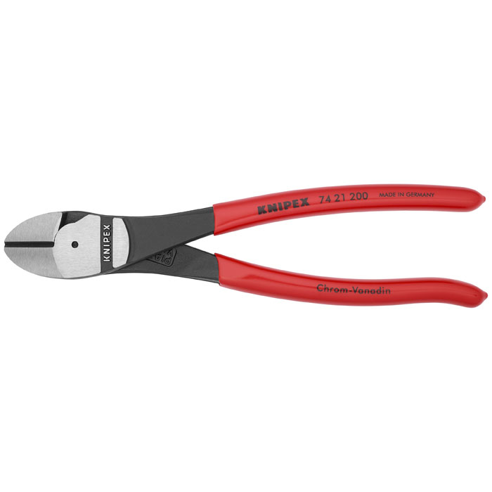 KNIPEX 74 21 200 - High Leverage 12 Degree Angled Diagonal Cutters