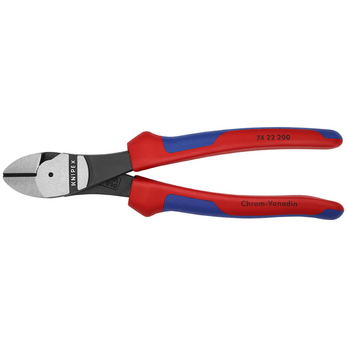 KNIPEX 74 22 200 - High Leverage 12 Degree Angled Diagonal Cutters