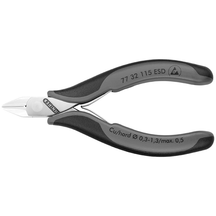 KNIPEX 77 32 115 ESD - Electronics Diagonal Cutters-ESD Handles