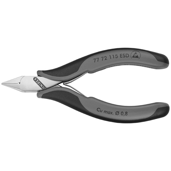 KNIPEX 77 72 115 ESD - Electronics Diagonal Cutters-ESD Handles