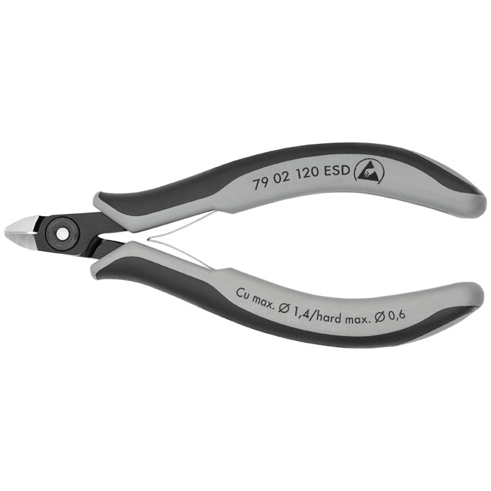 KNIPEX 79 02 120 ESD - Electronics Diagonal Cutters-ESD Handles