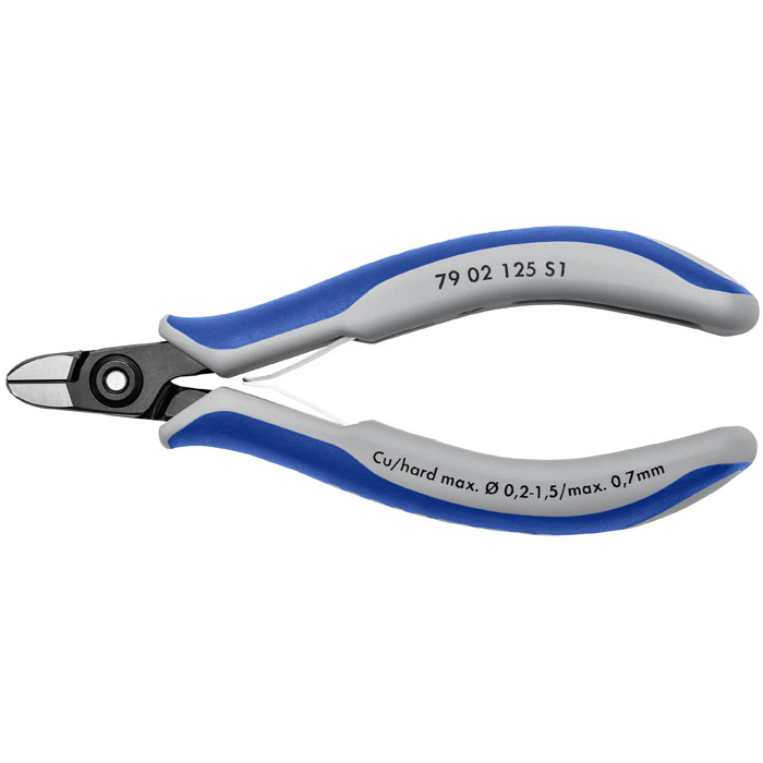 KNIPEX 79 02 125 S1 - Aviation Round Nose Diagonal Cutters