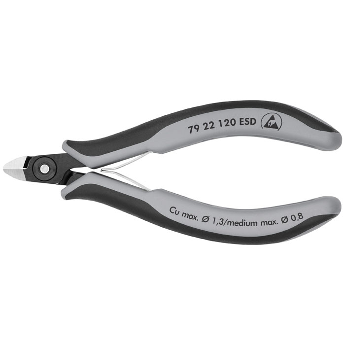 KNIPEX 79 22 120 ESD - Electronics Diagonal Cutters-ESD Handles
