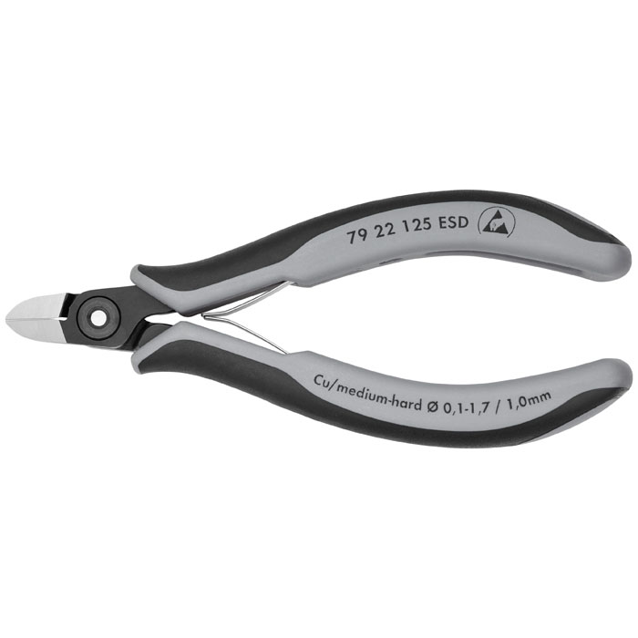 KNIPEX 79 22 125 ESD - Electronics Diagonal Cutters-ESD Handles