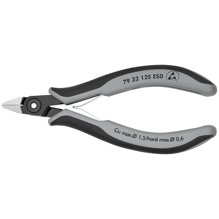 KNIPEX 79 32 125 ESD - Electronics Diagonal Cutters-ESD Handles