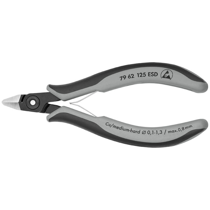 KNIPEX 79 62 125 ESD - Electronics Diagonal Cutters-ESD Handles