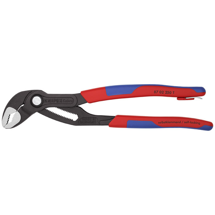 KNIPEX 87 02 250 T BKA - Cobra Water Pump Pliers-Tethered Attachment