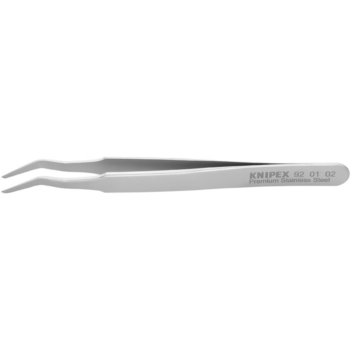 KNIPEX 92 01 02 - Premium Stainless Steel Positioning Tweezers-35 DegreeAngled-SMD
