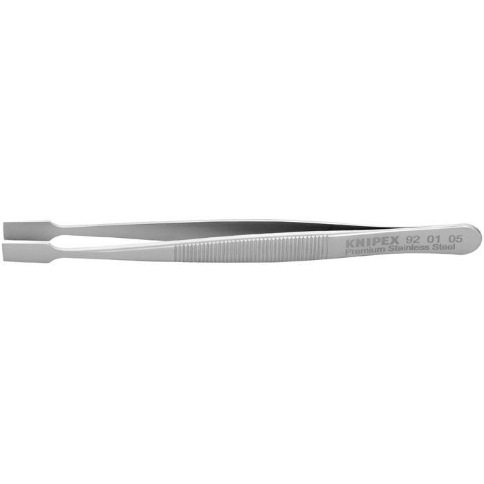 KNIPEX 92 01 05 - Premium Stainless Steel Gripping Tweezers-Blunt Tips