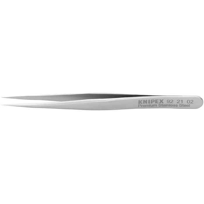 KNIPEX 92 21 02 - Premium Stainless Steel Gripping Tweezers-Needle-Point Tips