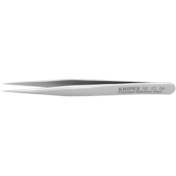 KNIPEX 92 21 04 - Premium Stainless Steel Gripping Tweezers-Needle-Point Tips
