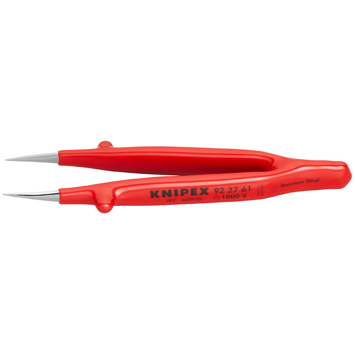 KNIPEX 92 27 61 - Stainless Steel Gripping Tweezers-Pointed Tips-1000V Insulated