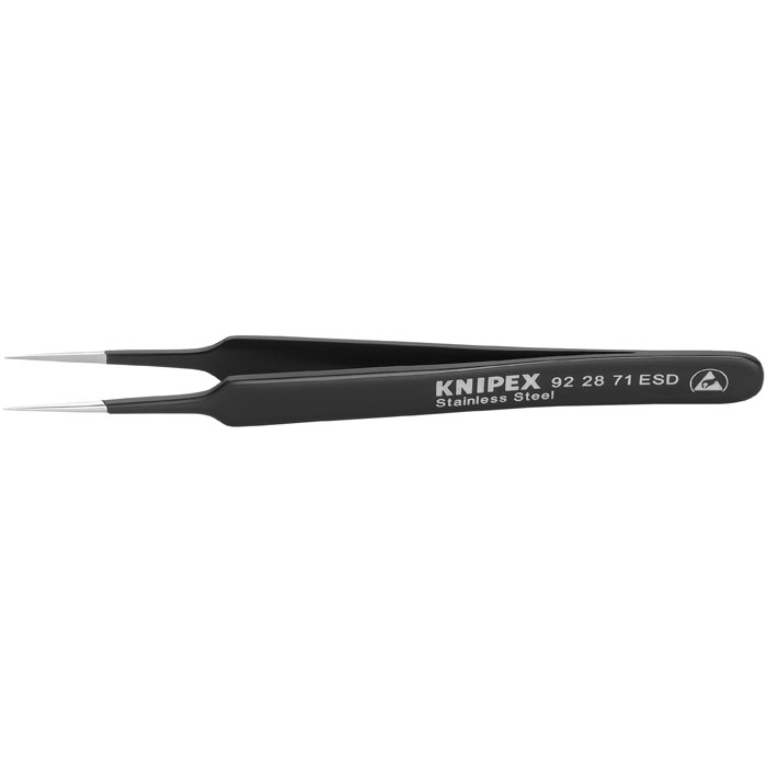 KNIPEX 92 28 71 ESD - Stainless Steel Gripping Tweezers-Needle-Point Tips-ESD