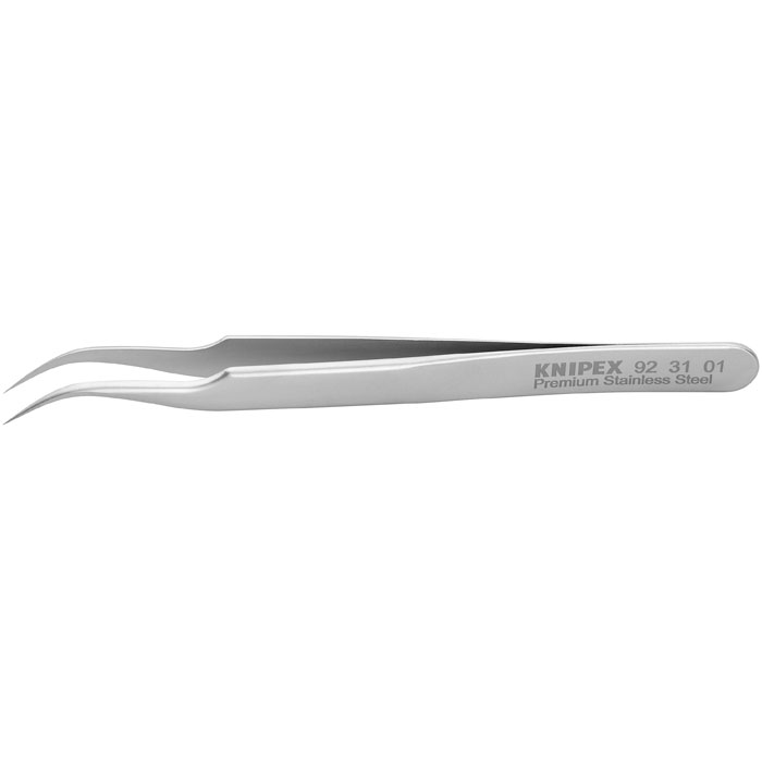 KNIPEX 92 31 01 - Premium Stainless Steel Gripping Tweezers-45 DegreeAngled-Needle-Point Tips