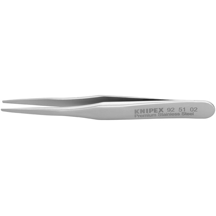 KNIPEX 92 51 02 - Premium Stainless Steel Gripping Tweezers-Blunt Tips