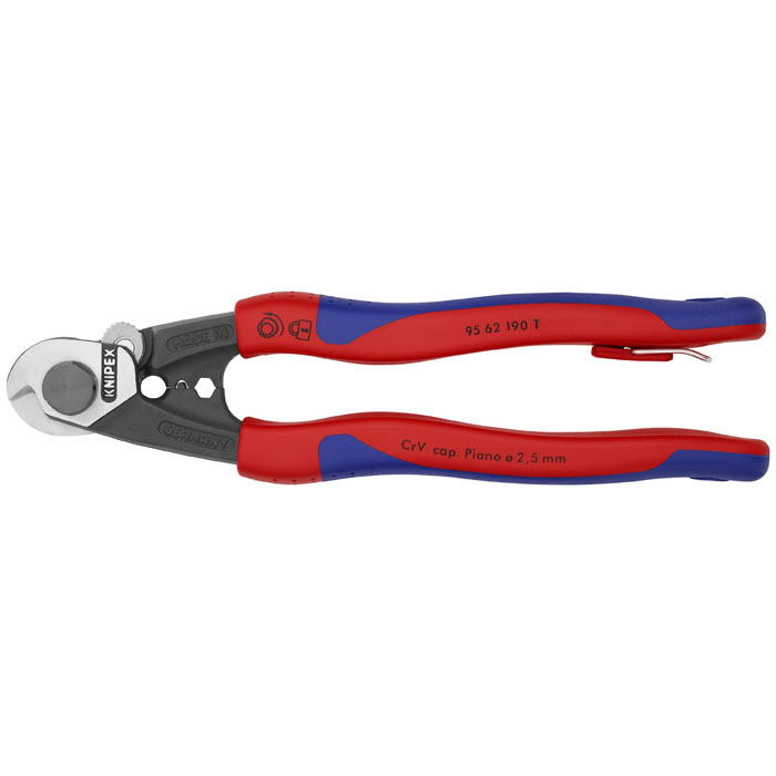 KNIPEX 95 62 190 T BKA - Wire Rope Shears-Tethered Attachment