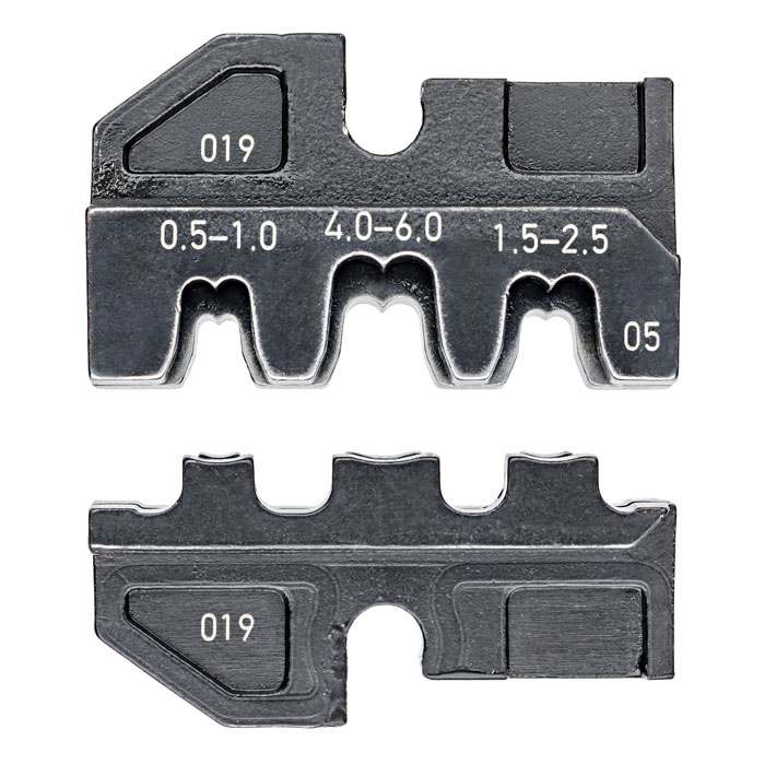KNIPEX 97 49 05 - Crimping Die For Non-Insulated Open Plug-Type Connectors (Plug Width 4.8 and 6.3 mm)