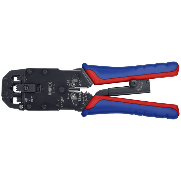 KNIPEX 97 51 12 - Crimping Pliers- For 4, 6 and 8 Pole Western Plug Type