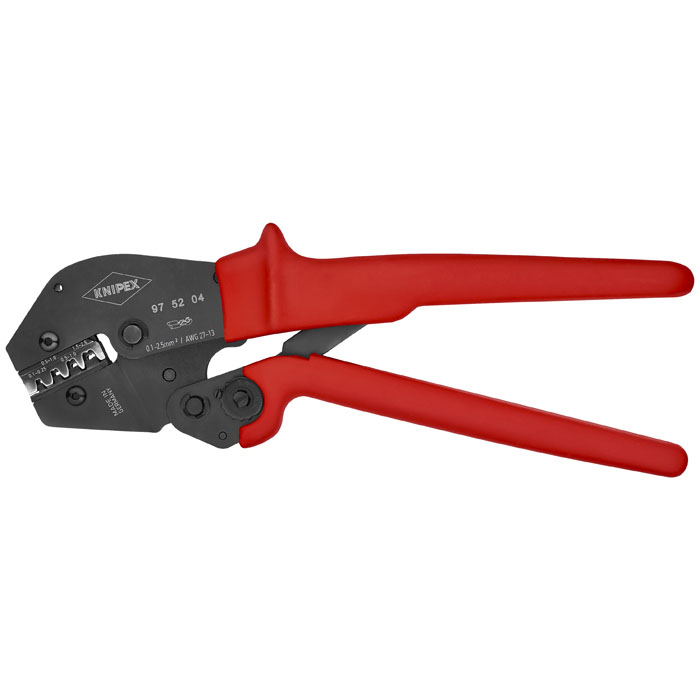 KNIPEX 97 52 04 - Crimping Pliers For Non-Insulated Open Plug-Type Connectors (Plug Width 2.8 and 4.8 mm)