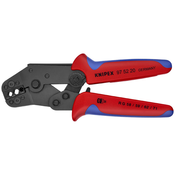 KNIPEX 97 52 20 - Crimping Pliers for COAX, BNC and TNC Connectors RG 58/59/62/71/223