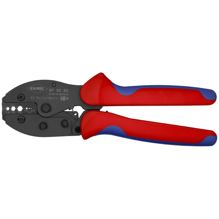 KNIPEX 97 52 50 - Crimping Pliers For COAX, BNC and TNC Connectors For RG58/174/188/316