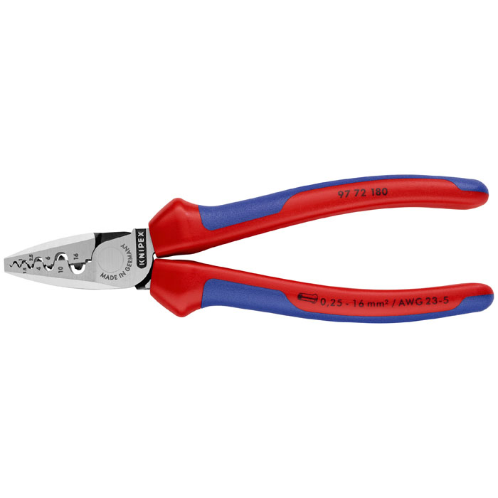KNIPEX 97 72 180 - Crimping Pliers for Wire Ferrules