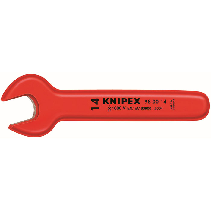 KNIPEX 98 00 12 - Open End Wrench-1000V Insulated 12 mm