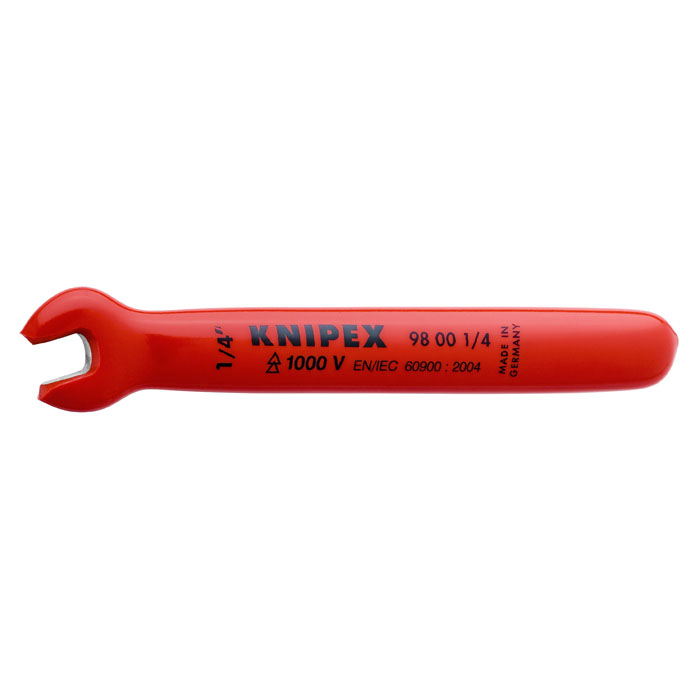 KNIPEX 98 00 1/4" - Open End Wrench-1000V Insulated 1/4"
