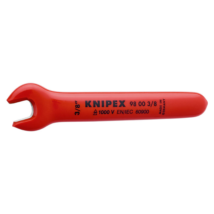 KNIPEX 98 00 3/8" - Open End Wrench-1000V Insulated 3/8"