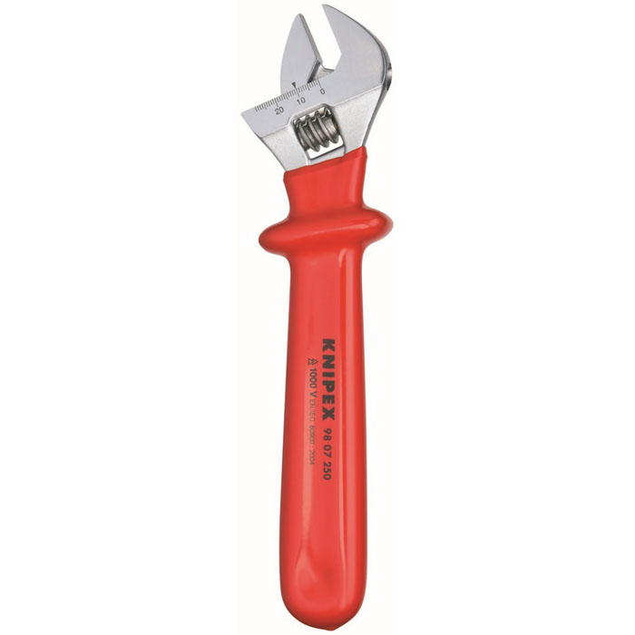 KNIPEX 98 07 250 - Adjustable Wrench-1000V Insulated