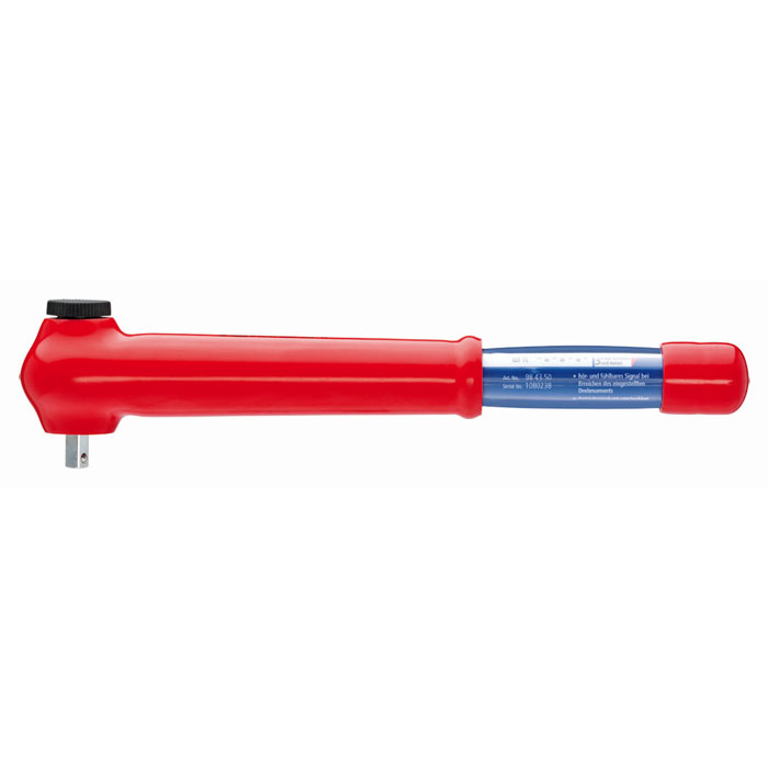 KNIPEX 98 43 50 - Torque Wrench, 1/2" Drive-1000V Insulated