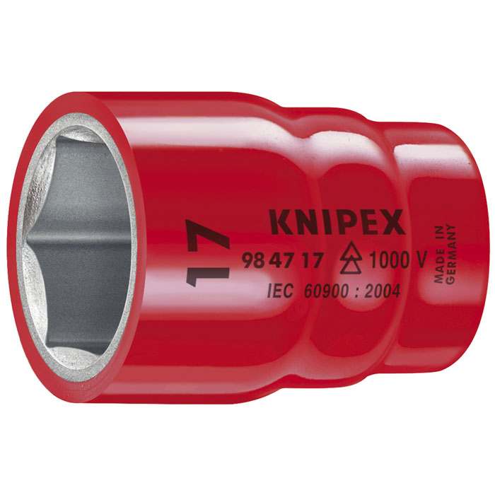 KNIPEX 98 47 1" - Hex Socket, 1/2" Drive-1000V Insulated 1"