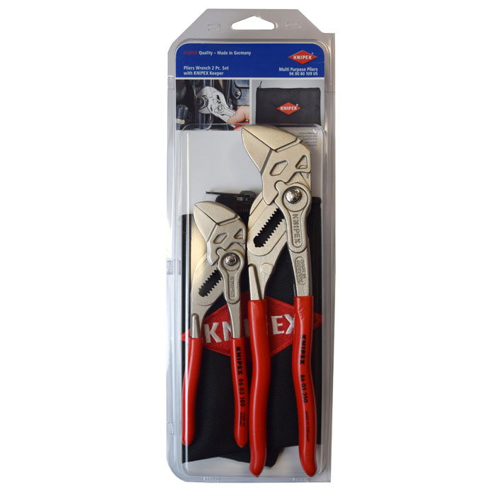 KNIPEX 9K 00 80 109 US - 2 Pc Pliers Wrench Set With Keeper Pouch