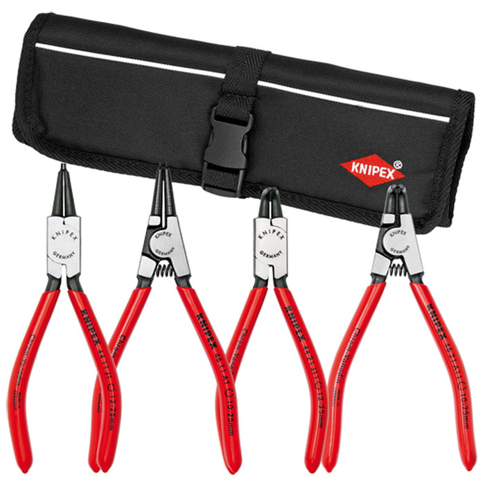 KNIPEX 9K 00 19 52 US - 4 Pc Snap Ring Set In Pouch-Straight and 90 Degree
