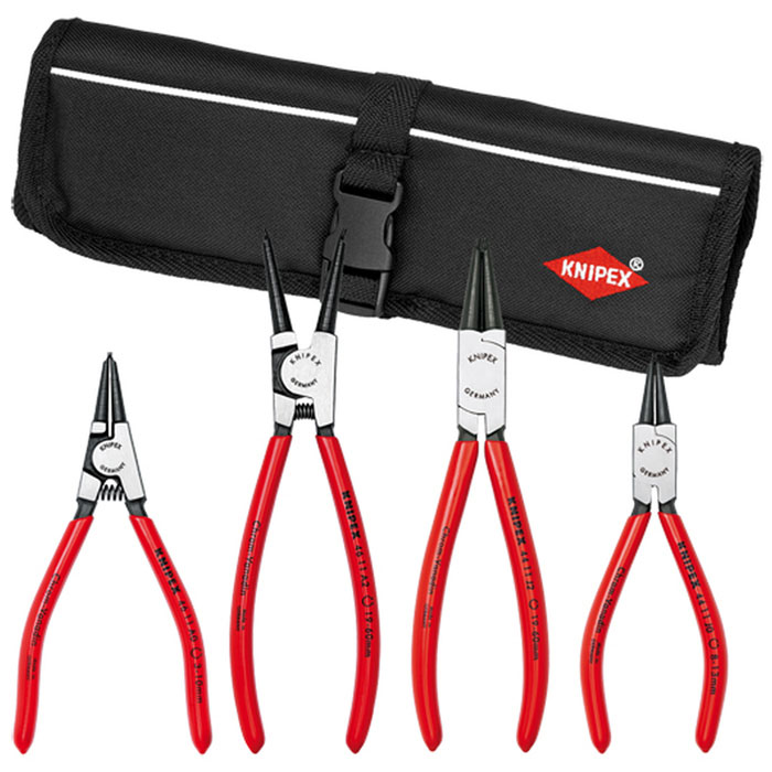 KNIPEX 9K 00 19 53 US - 4 Pc Snap Ring Set In Pouch Straight